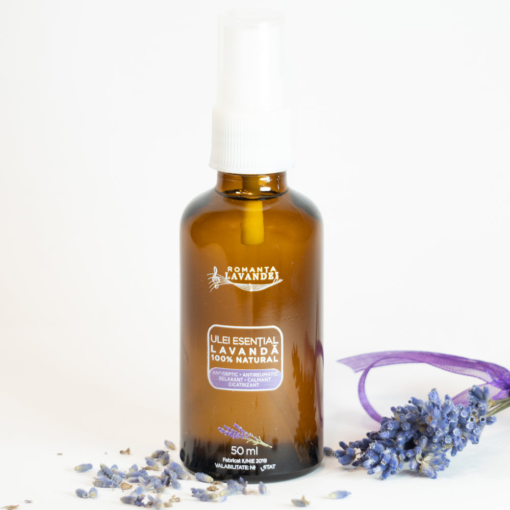 Ulei esențial de lavandă 100% natural - aromaterapie, relaxare și îngrijire