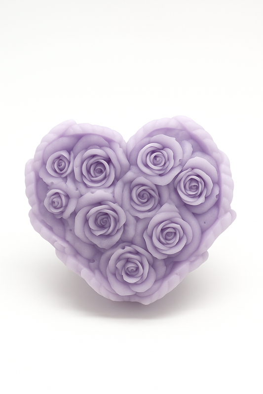 Săpun cu lavandă, formă INIMĂ