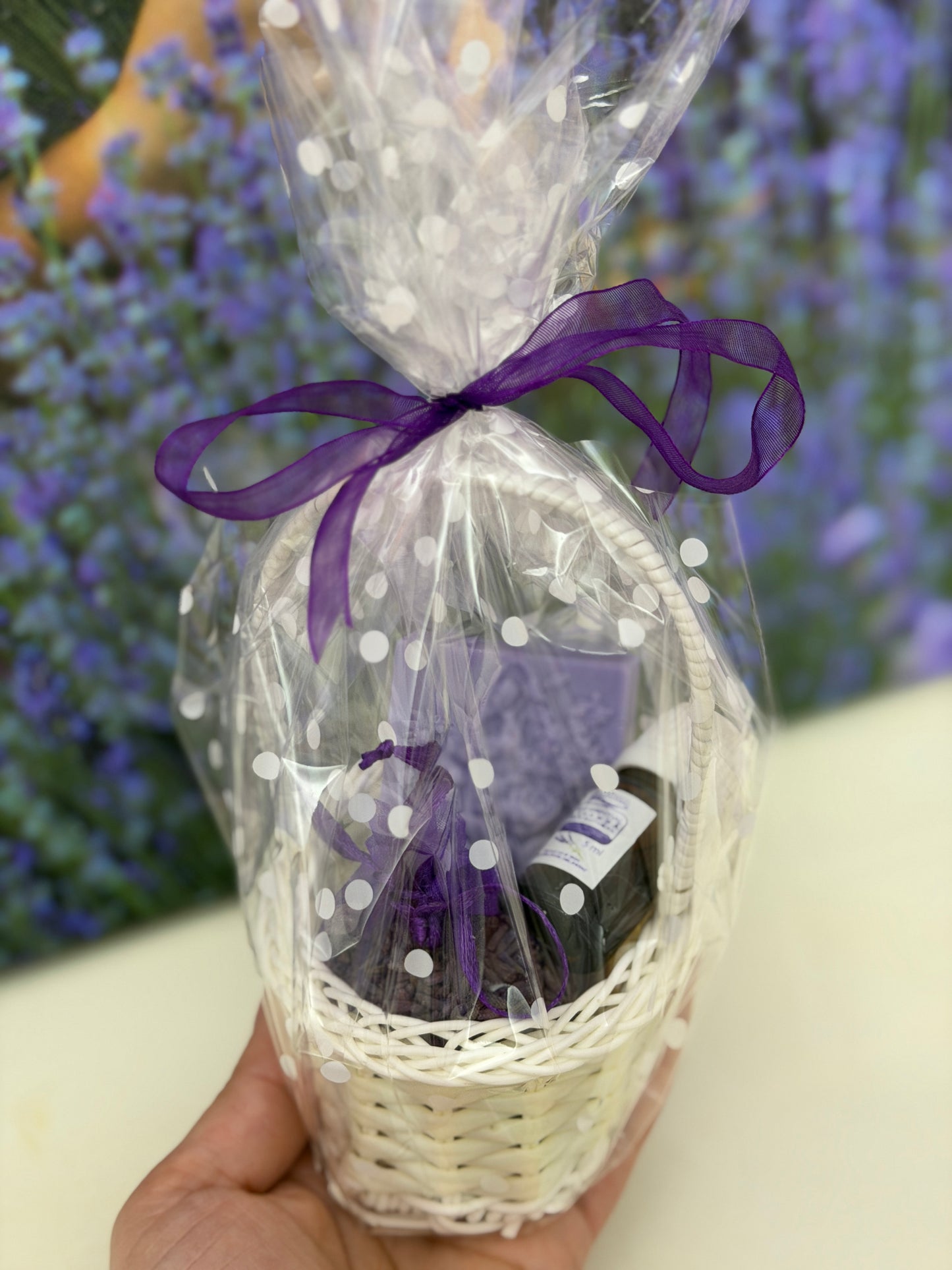 Primăvara în dar - coșuleț cu lavandă